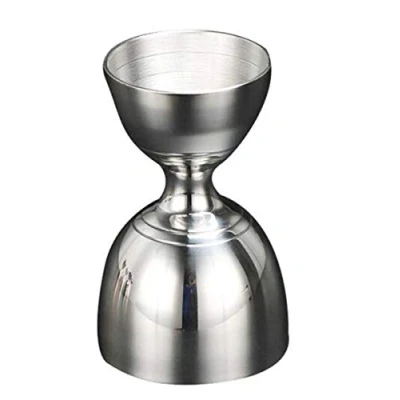 Image of Bar Double Measure Bell Jigger，Stainless Steel Indian Style Jigger Ounce Cup Cocktail 30ml/60ml Spirit Measuring (Sliver)