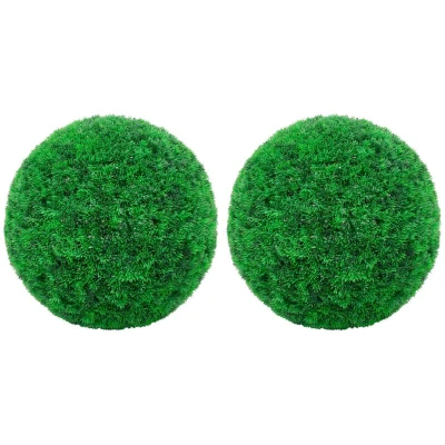 Image of vidaXL Artificial Boxwood Balls 2 pcs 27 cm