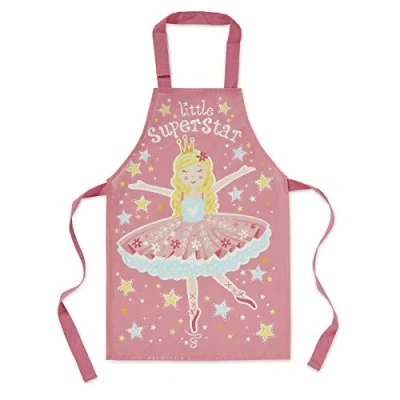 Image of Cooksmart Kids British Designed PVC Apron Aprons For Cooking, Arts &amp; Crafts or Other Hobbies Childrens Baking, Cleaning Little Superstar