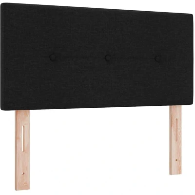 Image of vidaXL LED Headboard Button Tufted Black 80 cm Fabric