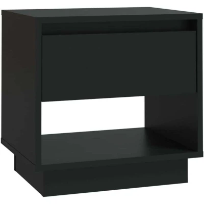 Image of vidaXL Bedside Cabinet Black 45x34x44 cm Engineered Wood