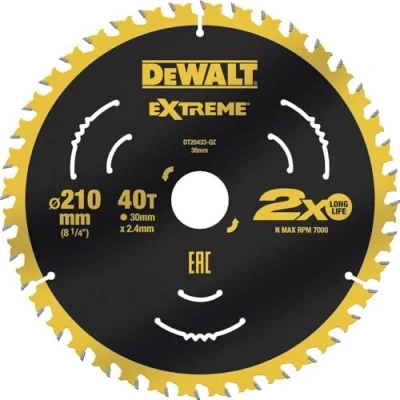 Image of DEWALT DT20433 QZ saw blade 210 x 30 2.4mm Zähneanzahl: 40 1 pc(s)
