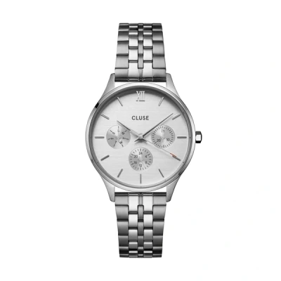 Image of CLUSE Silver Minuit Multifunction Watch