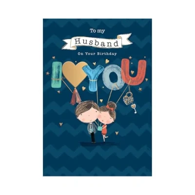 Image of WONDERFULLY WORDED I LOVE YOU TO MY HUSBAND BIRTHDAY GREETING CARD