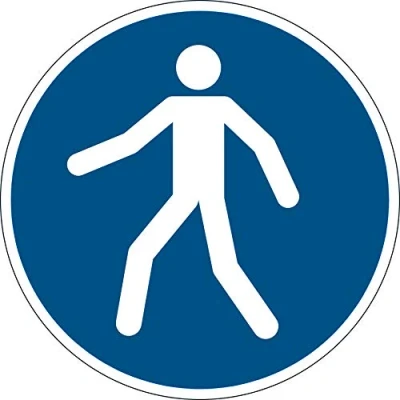 Image of Durable 173106 Floor Sticker Safety Signs Use Pedestrian path, Ø 43 cm