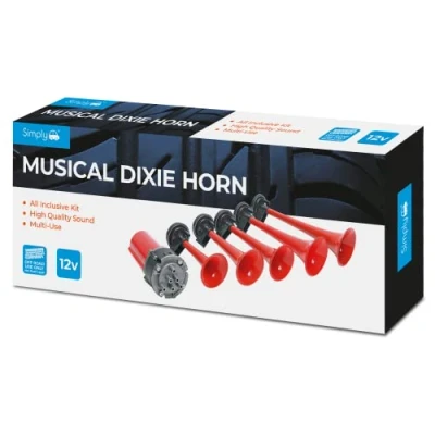 Image of Simply Auto DIX01 Musical Dixie Horn 12V for Cars, Trucks, Vans &amp; Lorries Dukes of Hazzard Complete Kit Including 5 Trumpets and 1 Air compressor 114DB