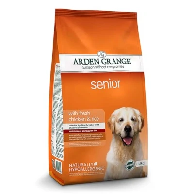 Image of Arden Grange Senior Dry Dog Food with Fresh Chicken and Rice, 11.5kg