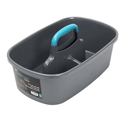 Image of JVL 20 410A Car and Bike Care Cleaning Range Storage Caddy with Handle, Teal Grey, 19 x 40 26cm