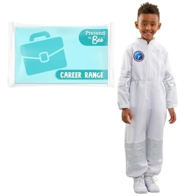 Image of PRETEND TO BEE Astronaut/Spaceman Fancy Dress Costume for Kids, White, 5 7 Years
