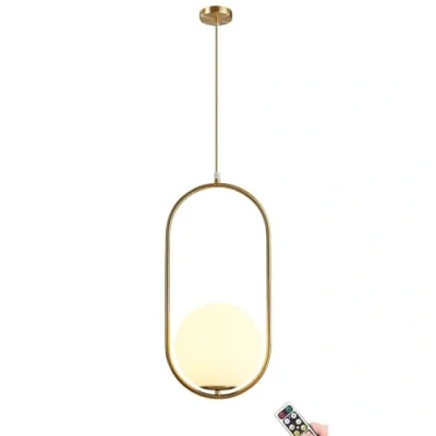 Image of KEFA Not Hardwired Battery Operated Pendant Lighting, No Wire Mid Century Light Glass Ceiling Hanging Lighting Fixture with White Globe Chandelier for Kitchen Island Dining Room Bedroom