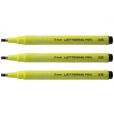 Image of Pilot DR Lettering Pen for Calligraphy Pack of 3 3.0mm