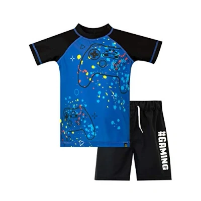 Image of Harry Bear Boys Swim Set Gaming Black 8 9 Years