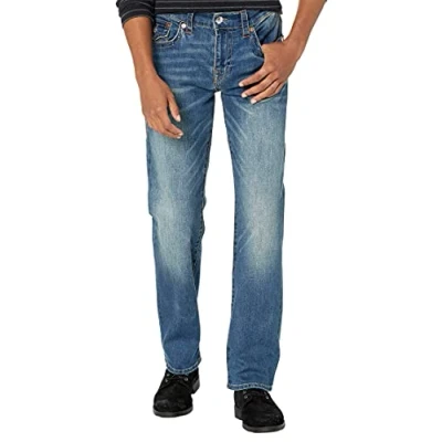 Image of True Religion Men&#039;s Ricky Straight Leg Jeans, Foum Baseline, 40W x 34L