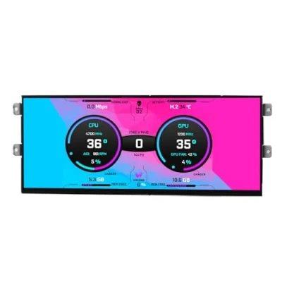 Image of VSDISPLAY D31 PC Case Display,12.3 inch 2400x900 2K IPS LCD Monitor Screen,with USB Type C mini HDMI Video Port
