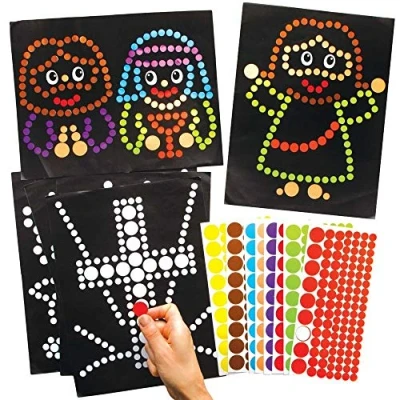 Image of Baker Ross Holy Week Dotty Art Pack of 8, Christian Easter Crafts for Kids (AX787)