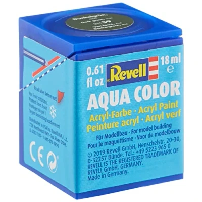 Image of REVELL Aqua Color Acrylic Paint. No.39 Dark Green Matt