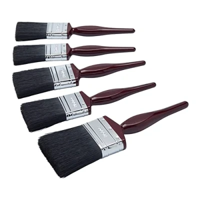 Image of ProDec Contractor 5 piece All Purpose Mixed Bristle Paint Brush Set for a Smooth Finish Painting with Emulsion, Gloss, Satin Paints on Walls, Ceilings, Wood, Metal Contains 2 x 1.5, 2, 1 3 inch