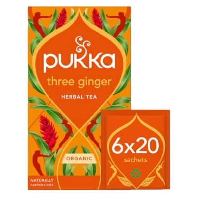 Image of Pukka Herbal Teas Tea Organic Three Ginger 20 Bags Case of 6