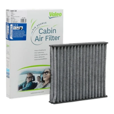 Image of 6Q0819653, 6Q0819653B, 6Q0820367, 6Q0820367B Pollen Filter VALEO CLIMFILTER PROTECT 698739 Activated Carbon 250mm 216mm 30mm SEAT: Ibiza 4