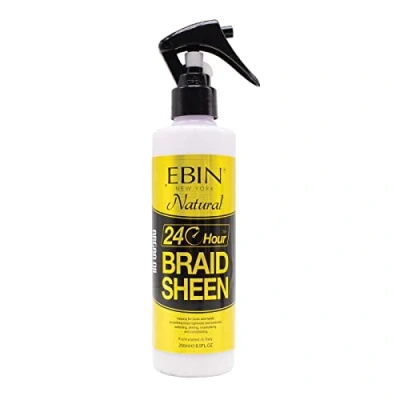 Image of EBIN NEW YORK 24 Hour braid Sheen Spray Soothes tightness and soreness. Softens, adds extra shine, moisturizes &amp; conditions 8.5 oz / 250ml