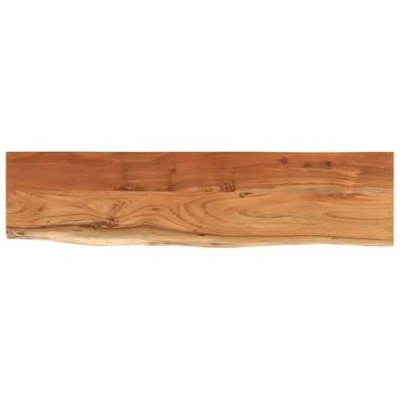 Image of vidaXL Solid Wood Acacia Shelf Live Edge Floating Wall for Office and Home Rectangular 80x20x2.5 cm Easy to Clean Brown