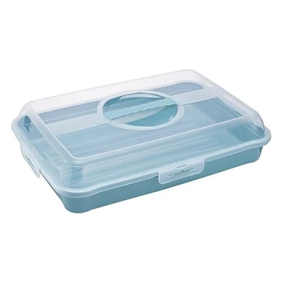 Image of keeeper sandwich, Cake and muffin butler, Polypropylene, rectangular, Enrico, Nordic Blue (blue)