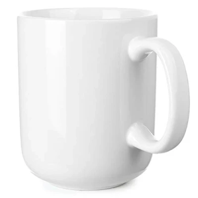 Image of SHOWFULL 20 OZ Large Mug, 600ml Porcelain Extra Big Ceramic Cup for Tea Coffee Hot Chocolate Latte, White