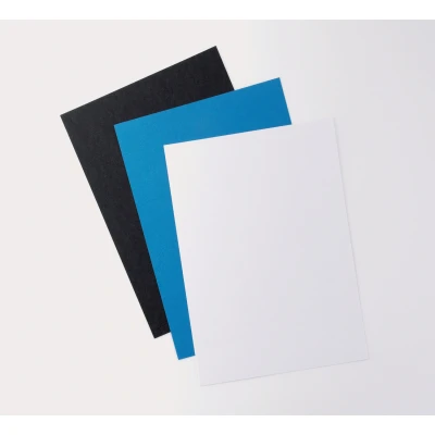 Image of GBC LeatherGrain 250gsm A5 Black Binding Covers (100 Pack)