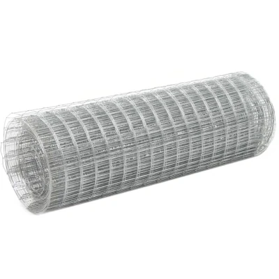 Image of vidaXL Chicken Wire Fence Galvanised Steel 25x0.5 m Silver