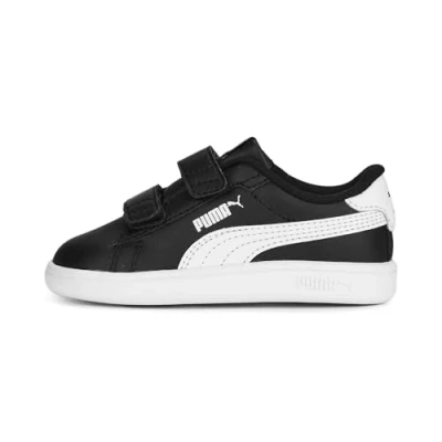 Image of PUMA Unisex Baby Smash 3.0 L V INF Sneaker, Black White, 4 UK Child