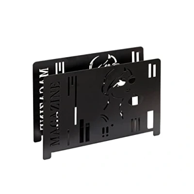 Image of HAKU Mobel Magazine Rack Black, Metal Size: W 37 cm X H 26 D 12 cm, Style: Modern