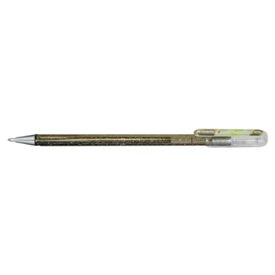 Image of Pentel Hybrid Dual Metallic Gel Ink Rollerball Pens Pastel K110, Silver + Copper &amp; Green, Pack of 12
