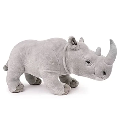 Image of lilizzhoumax Simulation Rhino Plush Toy 42cm/16, Realistic Stuffed Animal Wild Toy, Cute Super Soft Home Decoration Toys, Gift for Friends and Kids