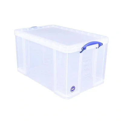 Image of Really Useful 84 Litre Versatile Clear Storage Box: Stackable, Transparent, Versatile, Secure Solution for Effortless and Convenient Transport Needs