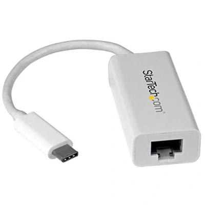 Image of StarTech.com USB C to Gigabit Ethernet Adapter White Thunderbolt 3 Compatible Windows &amp; Mac RJ45 LAN Network Converter (US1GC30W)