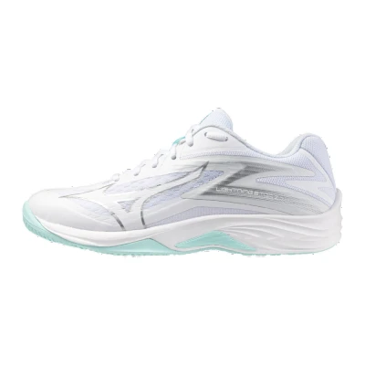 Image of Mizuno Lightning STAR Z7 Unisex Volleyball shoes for kids, Size: 3, White/blue tint