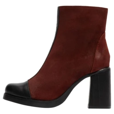 Image of Fly London Women&#039;s STIR985FLY Ankle Boot, Black/Oxblood, 5 UK