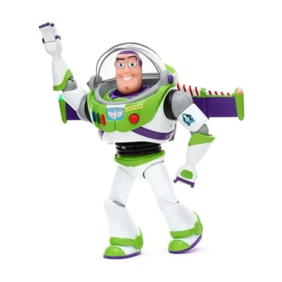 Image of Disney Store Official Buzz Lightyear Interactive Talking Action Figure, Pixar&#039;s Toy Story, 36cm/14, Space Ranger Featuring 15+ English Phrases, Interacts with Other Characters, Ages 3+