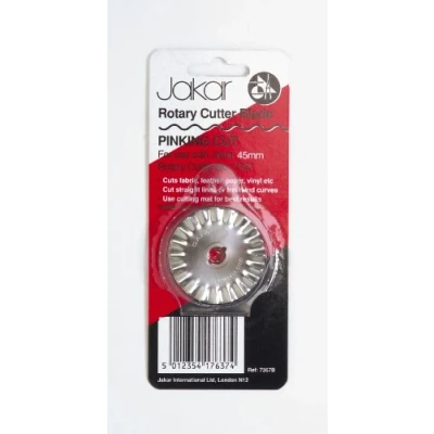 Image of Jakar 45mm Rotary Cutter Pinking Cut Spare Replacment Blades For Quilters Sewing Fabric Craft Quilting Cutting Tool (1 Piece)