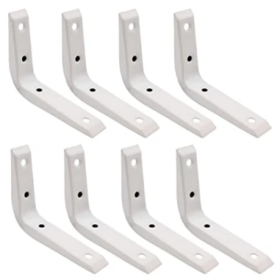 Image of Strong Shelf Bracket Reinforced 100x75mm White Pack of 8 EAI Brand