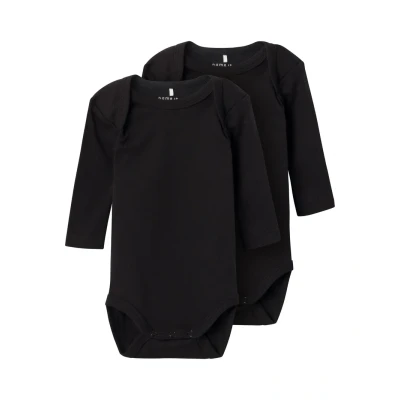 Image of Name it Nbnbody Solid Unisex 2 PACK Body for kids, Size: 1.5 2y, Black