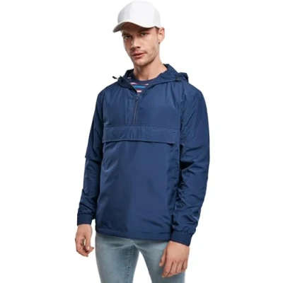 Image of Urban Classics Basic Windbreaker, Men&#039;s, Size: Medium, Darkblue