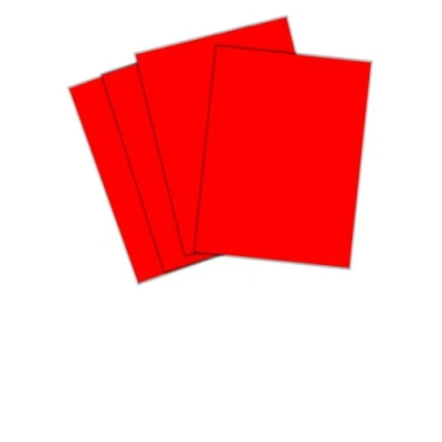 Image of HCP A4 210 x 297 mm 80 GSM Smooth Calendared Paper Red (Pack of 100 Sheets) HCP187