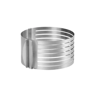 Image of PLMN Round Mousse Mould for Cake Decor Leveler slicer adjustable Cutter Rings Stainless Steel Slicing bread machine homemade