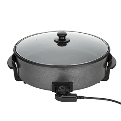 Image of Caterlite Deep Multi Cooker in Grey with Toughened Glass Lid 1.5kW 90 mm