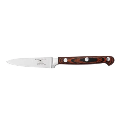 Image of Rockingham Forge Essentials 8000 Series 3.5 Paring Knife with Classic Riveted Pakkawood Handles and Full Tang Construction, Stainless Steel Blades