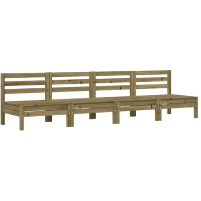 Image of vidaXL Garden Sofas Armless 4 pcs Impregnated Wood Pine