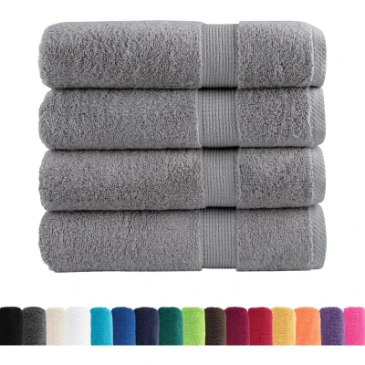 Image of vidaXL Premium Shower Towels SOLUND 4pcs Grey 70x140cm 600gsm