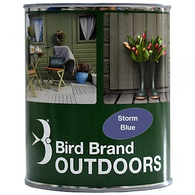 Image of Bird Brand Outdoor Garden Paint Satin Finish (2.5 Litre, Storm Blue)