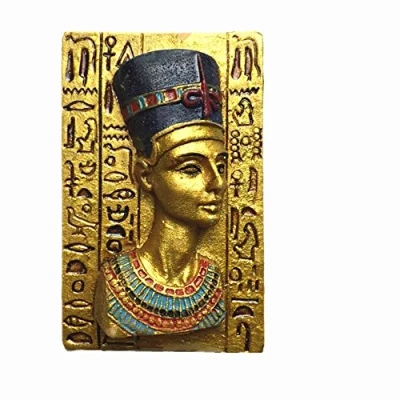 Image of 3D Nefertiti Egypt souvenir fridge magnet,Home &amp; kitchen decoration polyresin craft, refrigerator magnet sticker